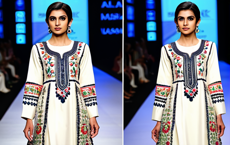 패션디자인 강사와 수강생 인터뷰 - **Prompt:** Students in a fashion design classroom, learning about sustainable fabrics and design te...