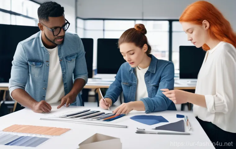 패션디자인 취업을 위한 자기소개서 작성법 - A confident professional in their late 20s, dressed in a sharp blazer and a crisp shirt with tailore...